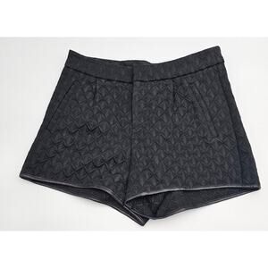 Quinn Women's Size Small Black Patterned High Waist Shorts